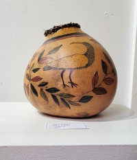 Gourd:  Bird with Branches by Anna Mallard