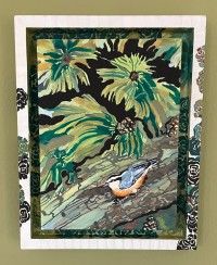 Nuthatch in the Pines by Christine Hannegan