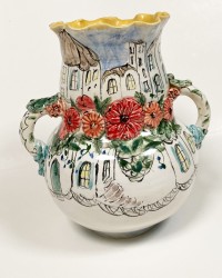 Vase with Red Flowers by Sue Mason